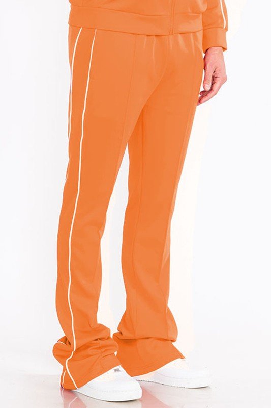 Mens Side Pipe Stacked Flare Pants - Blu Lotus Boutique