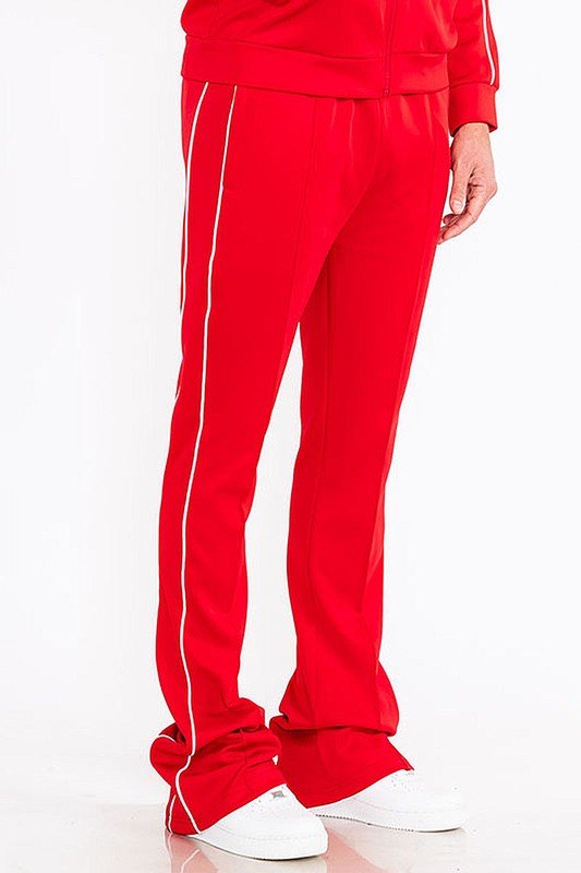 Mens Side Pipe Stacked Flare Pants - Blu Lotus Boutique