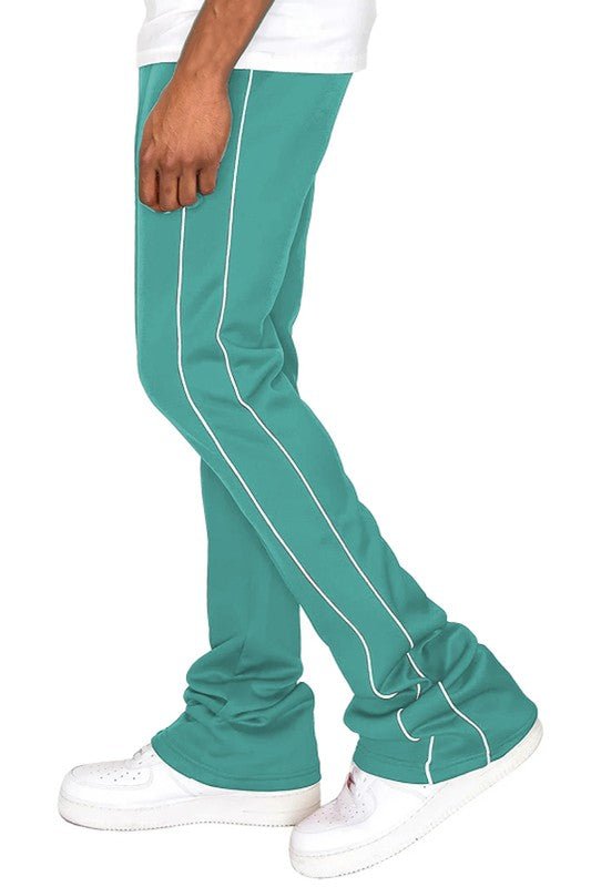 Mens Side Pipe Stacked Flare Pants - Blu Lotus Boutique