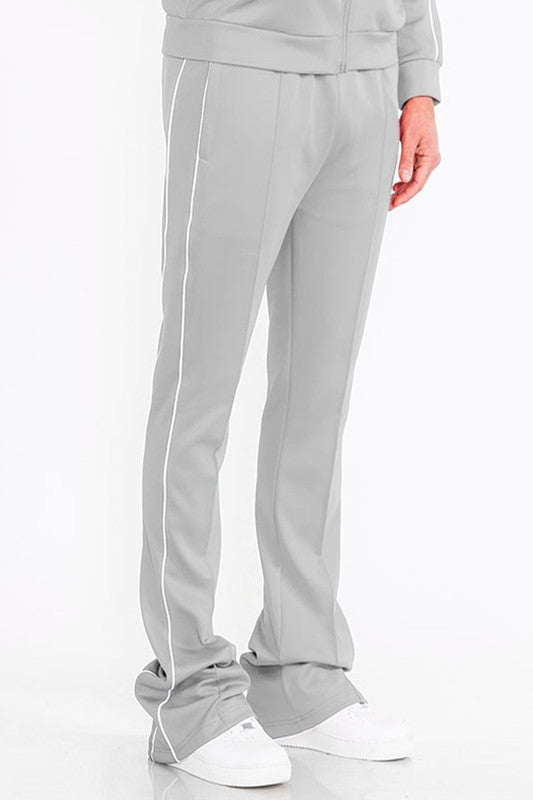 Mens Side Pipe Stacked Flare Pants - Blu Lotus Boutique