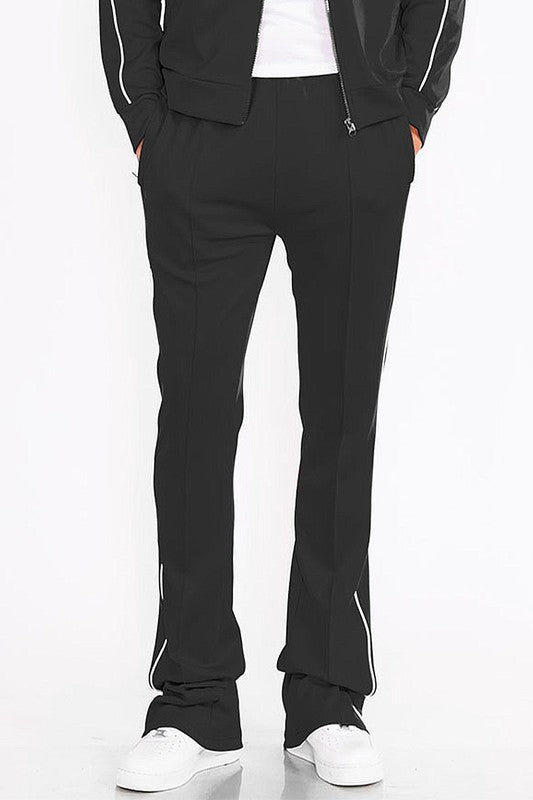 Mens Side Pipe Stacked Flare Pants - Blu Lotus Boutique