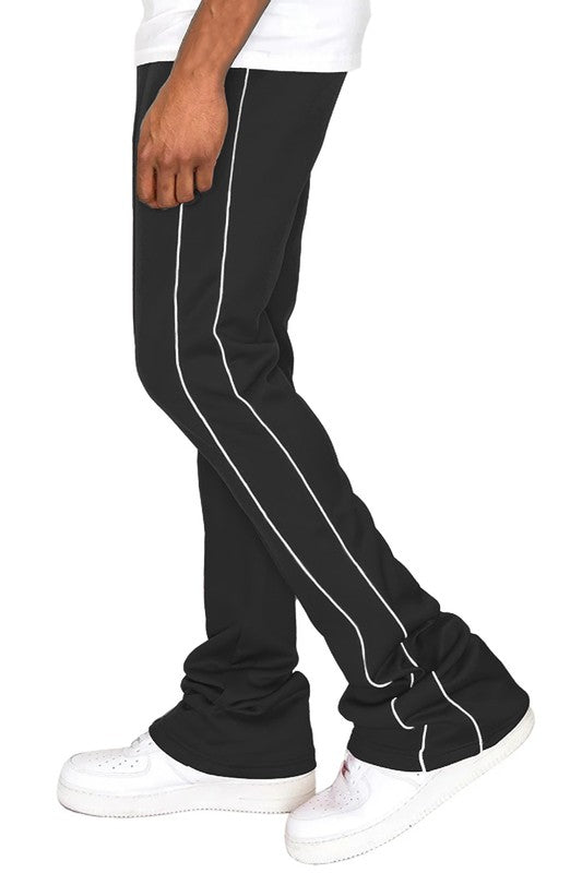 Mens Side Pipe Stacked Flare Pants - Blu Lotus Boutique