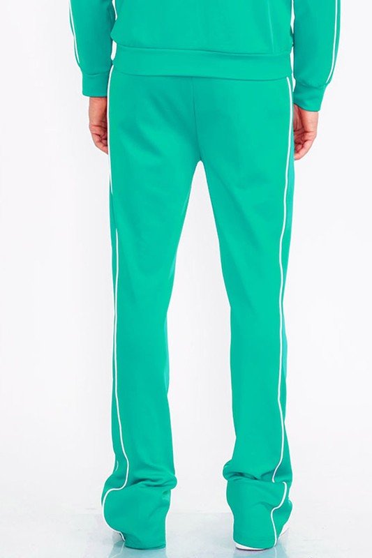 Mens Side Pipe Stacked Flare Pants - Blu Lotus Boutique
