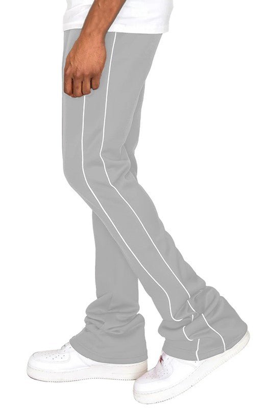 Mens Side Pipe Stacked Flare Pants - Blu Lotus Boutique