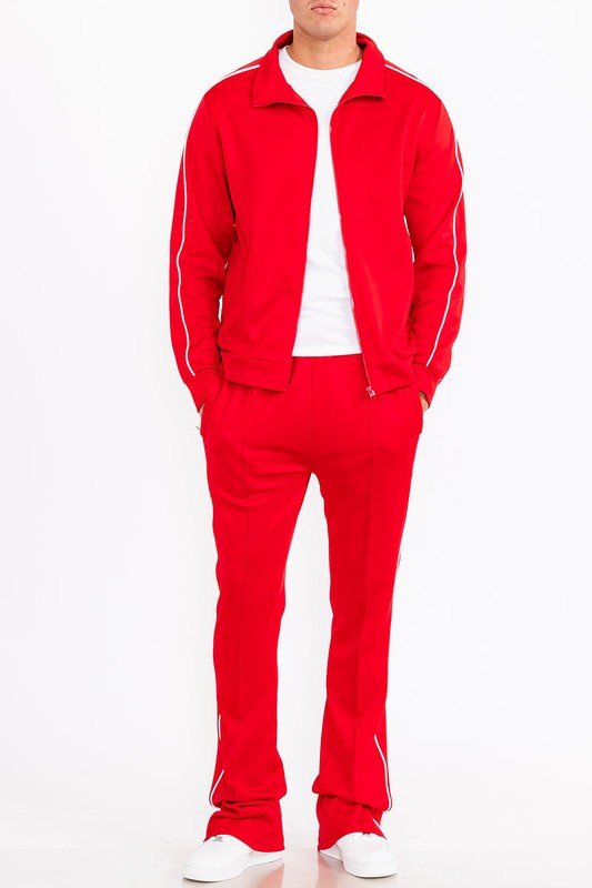 Mens Side Pipe Track Jacket - Blu Lotus Boutique