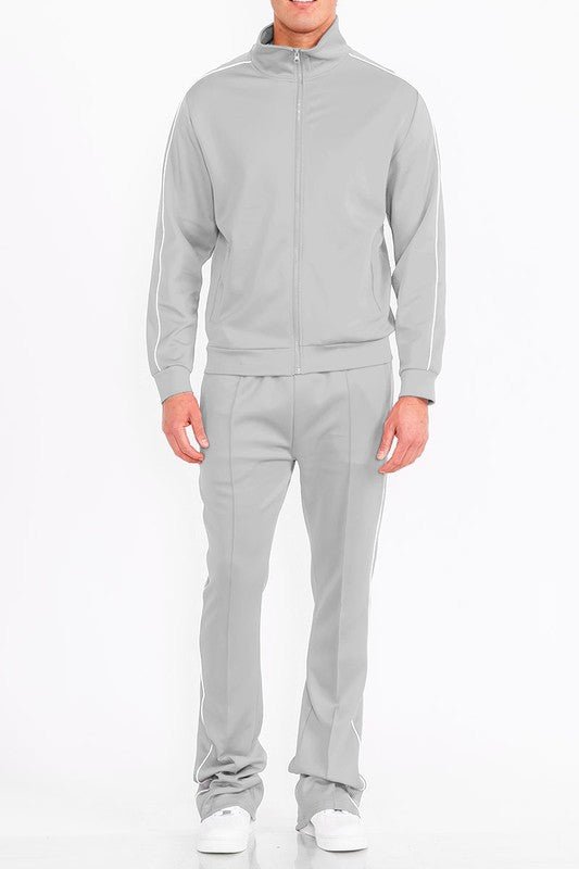 Mens Side Pipe Track Jacket - Blu Lotus Boutique