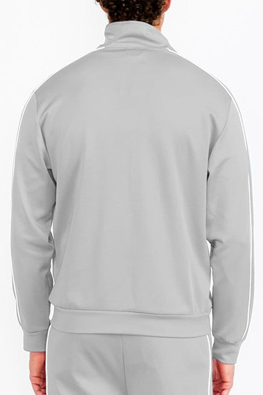 Mens Side Pipe Track Jacket - Blu Lotus Boutique