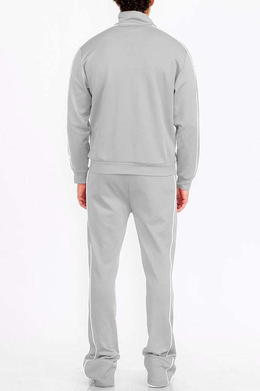 Mens Side Pipe Track Jacket - Blu Lotus Boutique