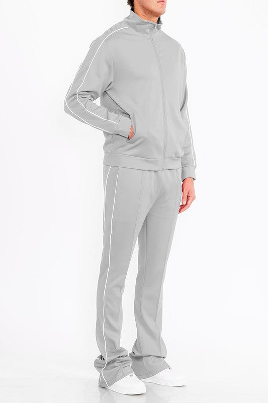 Mens Side Pipe Track Jacket - Blu Lotus Boutique