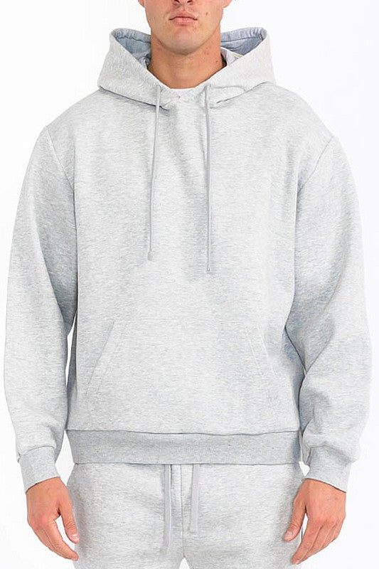 Mens Solid Tech Fleece Hoodie - Blu Lotus Boutique