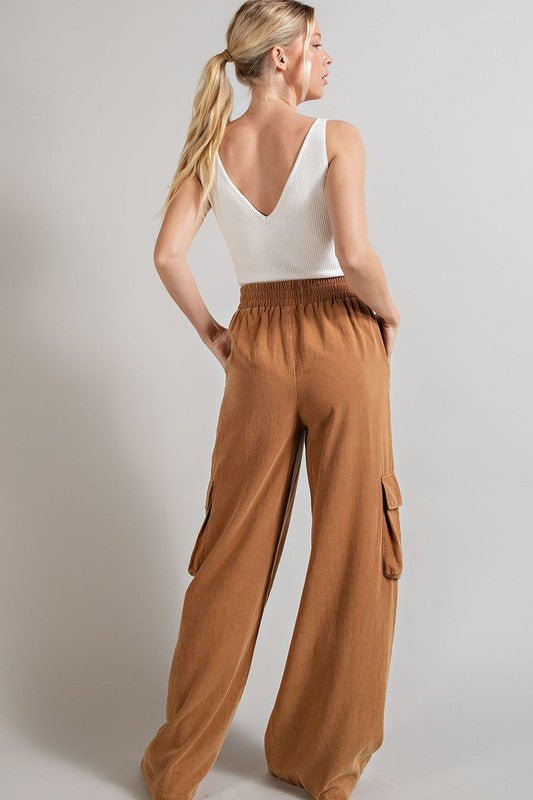 Mineral Washed Cargo Pants - Blu Lotus Boutique