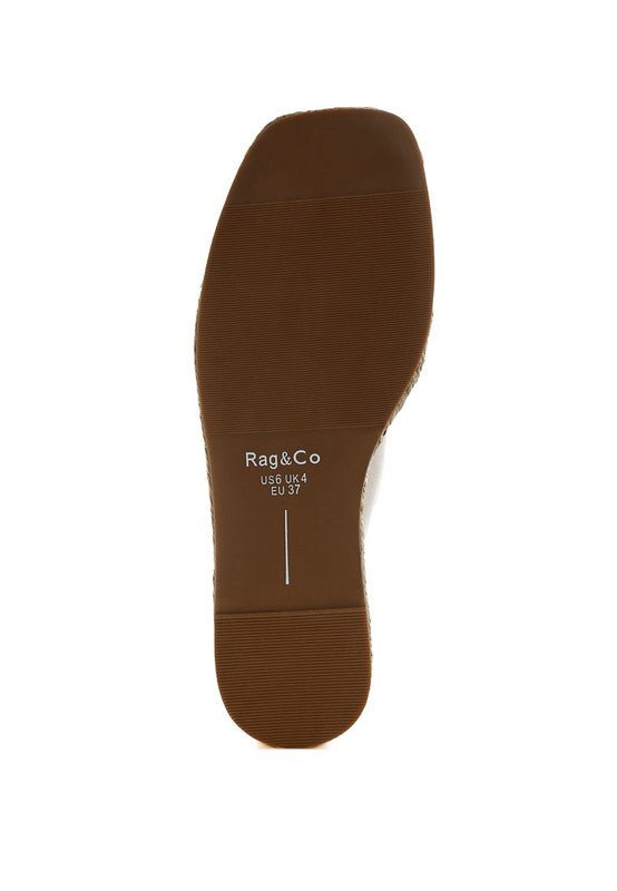 Miova Metallic Buckle Detail Espadrille Flatforms - Blu Lotus Boutique