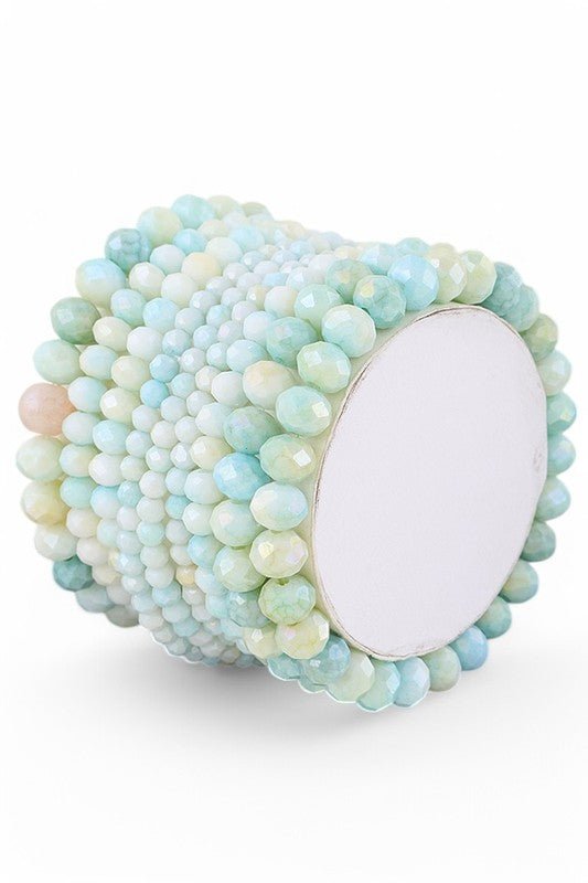 Mix Shades Layered Stretch Bracelet Set - Blu Lotus Boutique