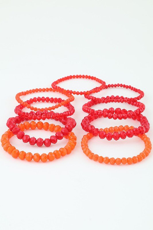 Mix Shades Layered Stretch Bracelet Set - Blu Lotus Boutique