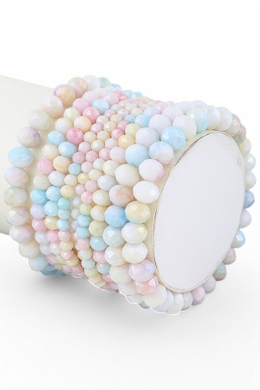 Mix Shades Layered Stretch Bracelet Set - Blu Lotus Boutique