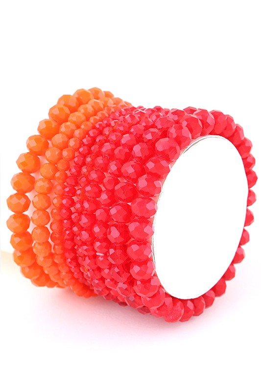 Mix Shades Layered Stretch Bracelet Set - Blu Lotus Boutique