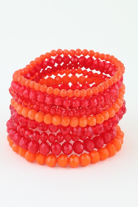 Mix Shades Layered Stretch Bracelet Set - Blu Lotus Boutique