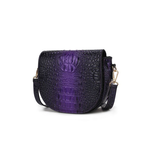 MKF Amalia Croc - Embossed Crossbody Bag by Mia K - Blu Lotus Boutique