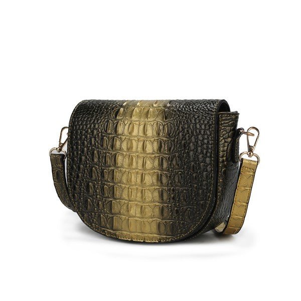 MKF Amalia Croc - Embossed Crossbody Bag by Mia K - Blu Lotus Boutique