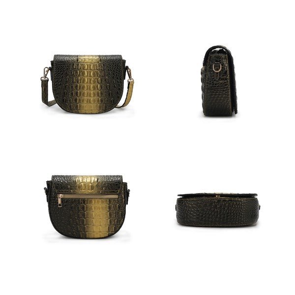 MKF Amalia Croc - Embossed Crossbody Bag by Mia K - Blu Lotus Boutique