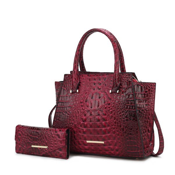 MKF Collection Viridiana Croc - Embossed Tote Bag - Blu Lotus Boutique