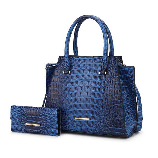 MKF Collection Viridiana Croc - Embossed Tote Bag - Blu Lotus Boutique