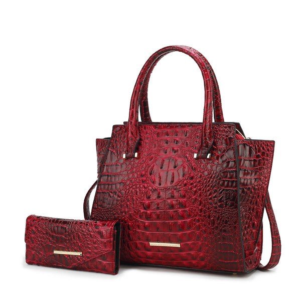 MKF Collection Viridiana Croc - Embossed Tote Bag - Blu Lotus Boutique
