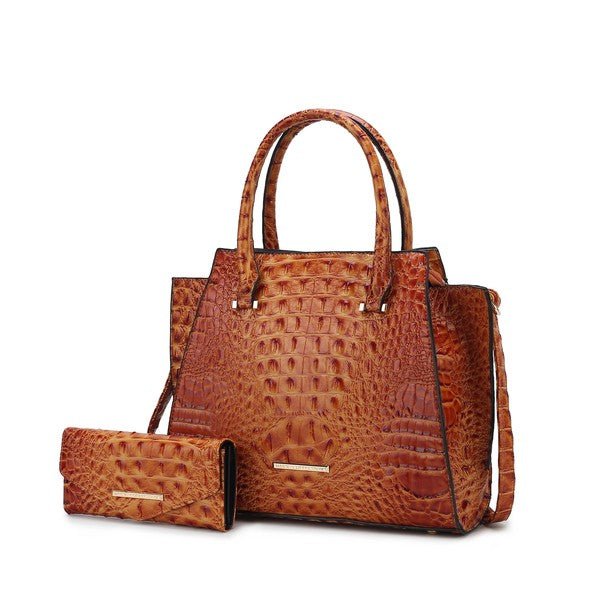 MKF Collection Viridiana Croc - Embossed Tote Bag - Blu Lotus Boutique