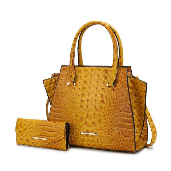 MKF Collection Viridiana Croc - Embossed Tote Bag - Blu Lotus Boutique