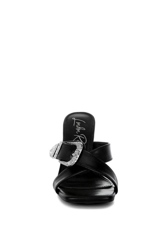 Mohaya Engraved Metallic Buckle Sandals - Blu Lotus Boutique
