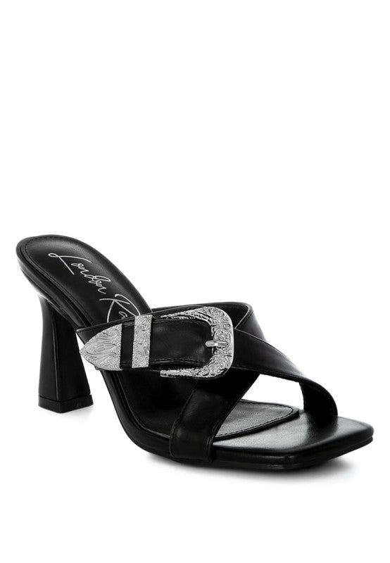 Mohaya Engraved Metallic Buckle Sandals - Blu Lotus Boutique
