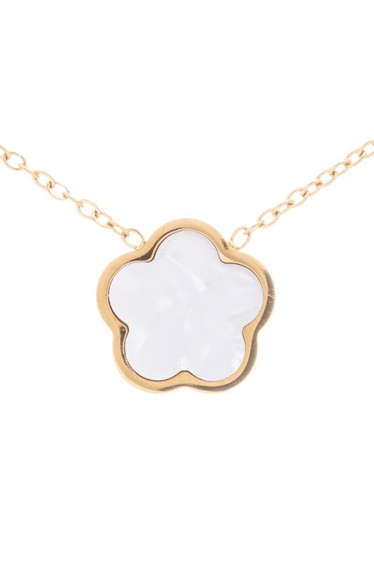 MOP Clover Station Necklace - Blu Lotus Boutique