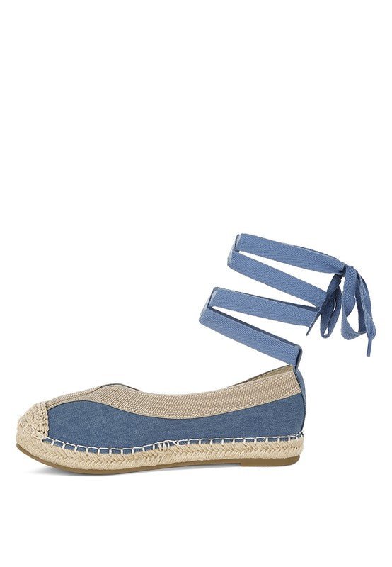 Nalya Detachable Lace Up Espadrille Sandals - Blu Lotus Boutique