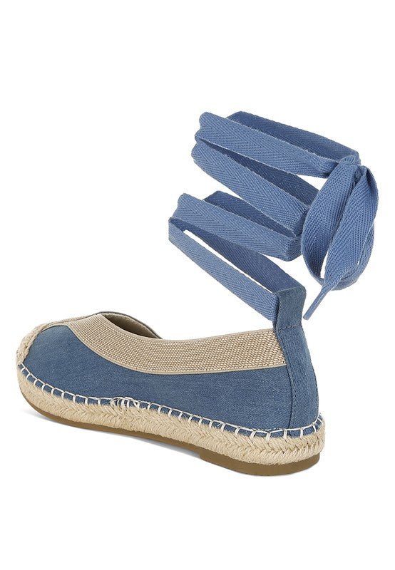 Nalya Detachable Lace Up Espadrille Sandals - Blu Lotus Boutique