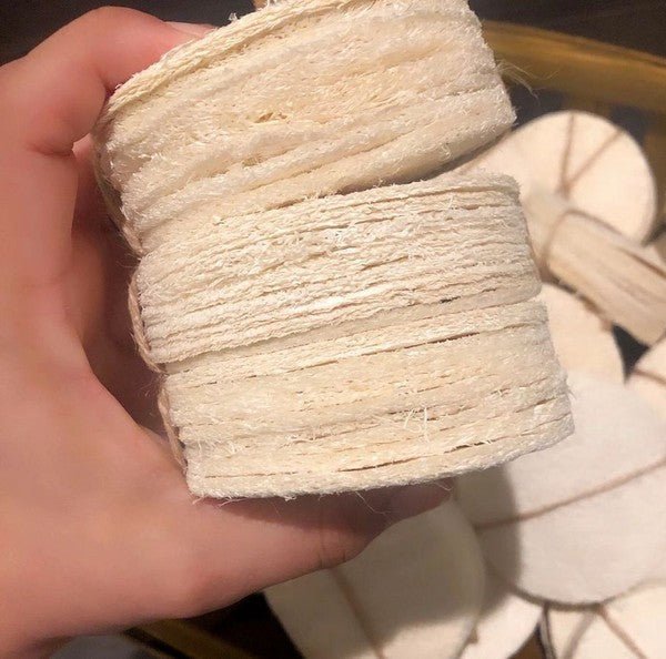 Natural Loofah Pads 5 - pcs - Blu Lotus Boutique