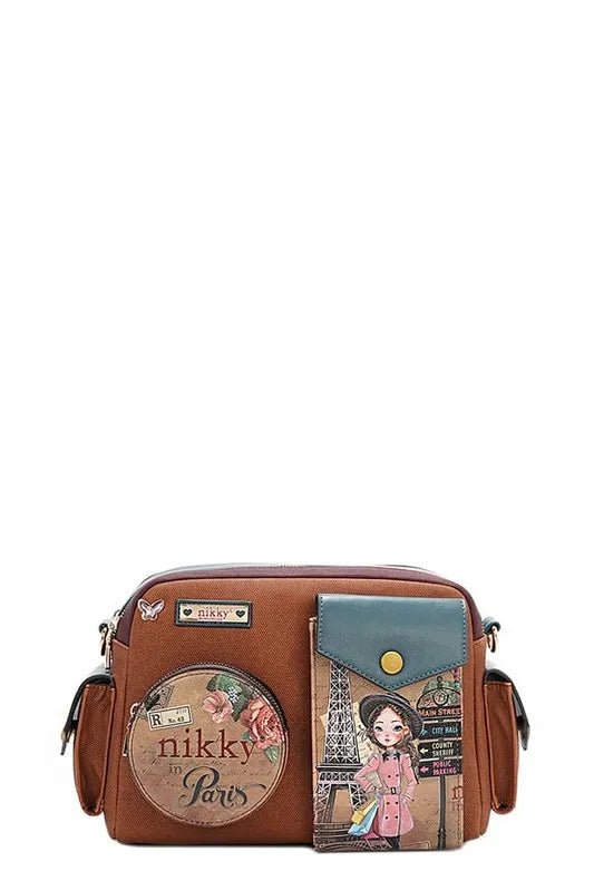 Nicole Lee USA Multi Pocket Messenger Bag - Blu Lotus Boutique