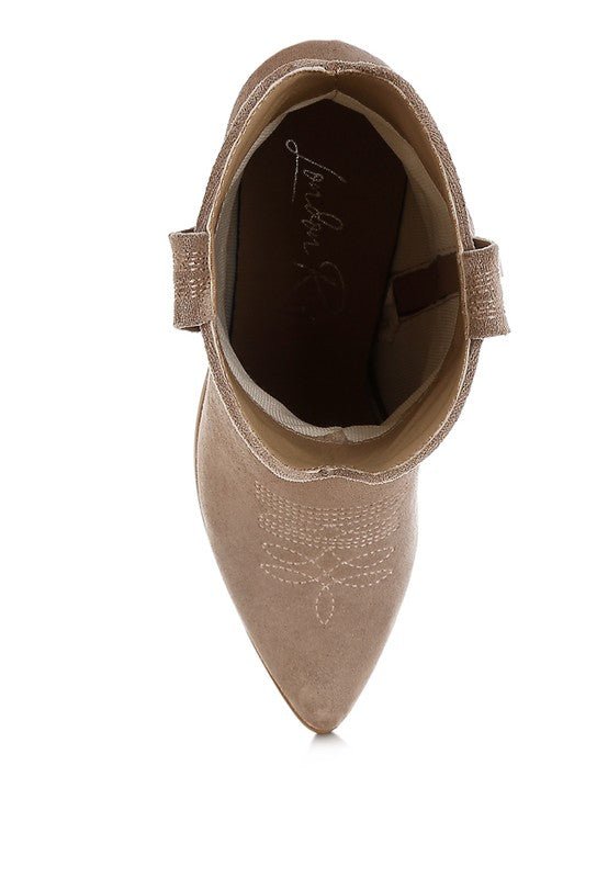 Nigel Cut Out Detail Cowboy Boots - Blu Lotus Boutique
