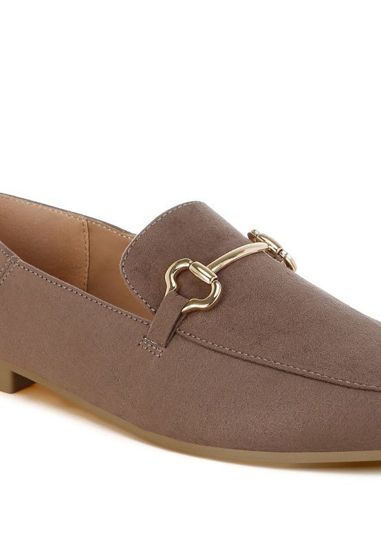 Noltas Horsebit Embellished Flat Loafers - Blu Lotus Boutique