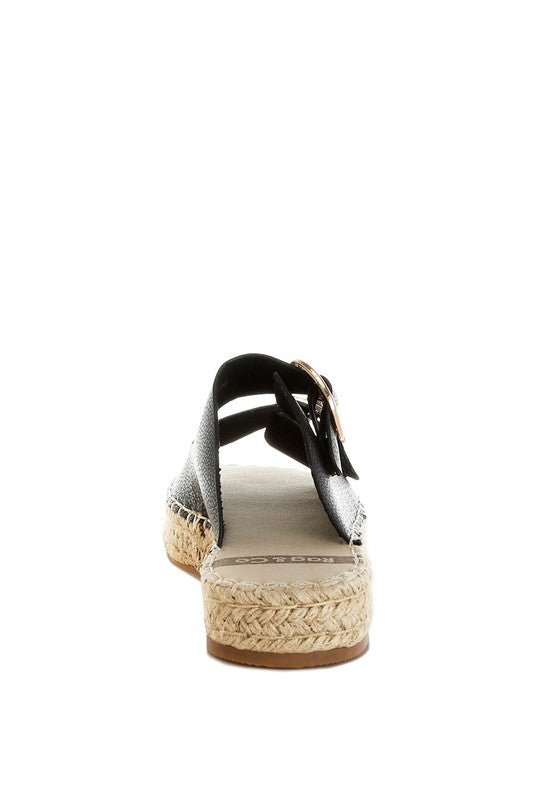 Palala Genuine Soft Leather Square Toe Espadrilles - Blu Lotus Boutique
