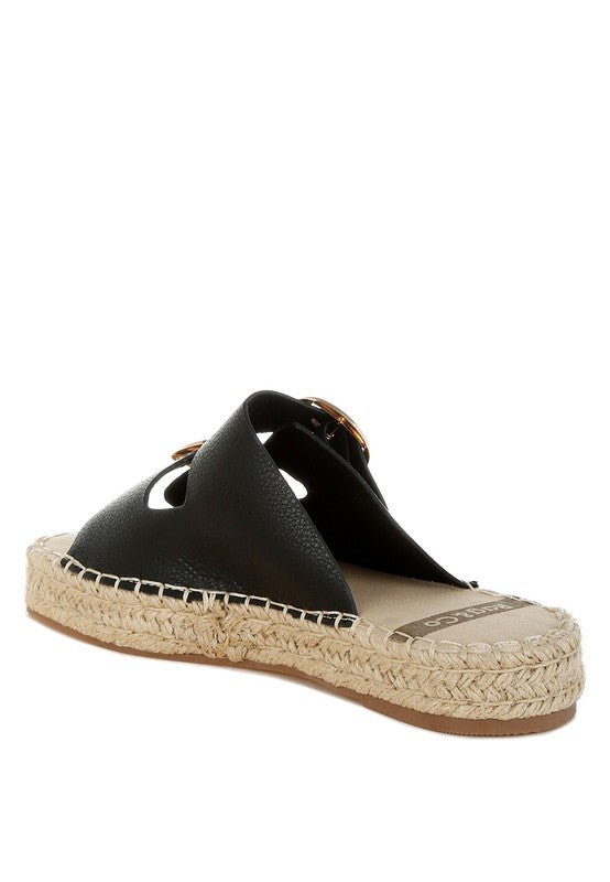 Palala Genuine Soft Leather Square Toe Espadrilles - Blu Lotus Boutique