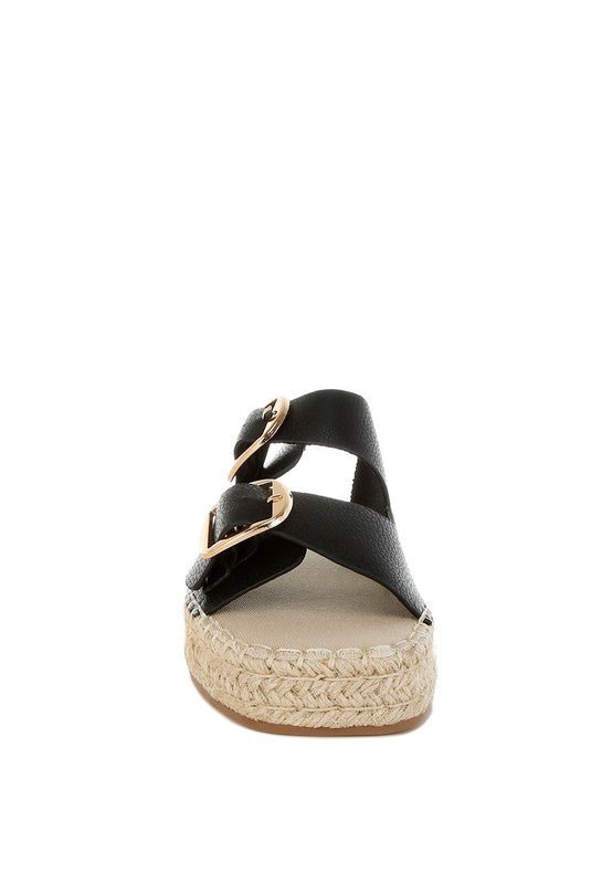Palala Genuine Soft Leather Square Toe Espadrilles - Blu Lotus Boutique