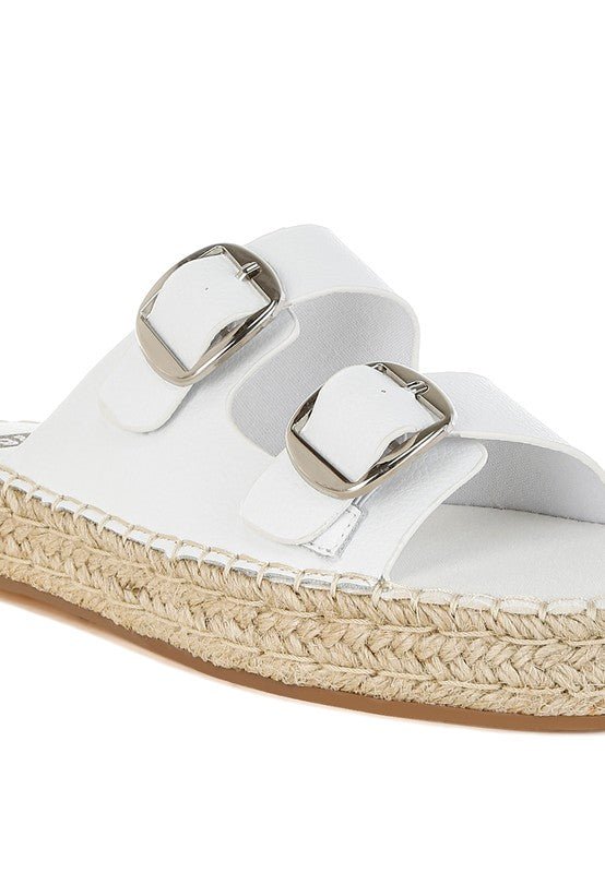 Palala Genuine Soft Leather Square Toe Espadrilles - Blu Lotus Boutique