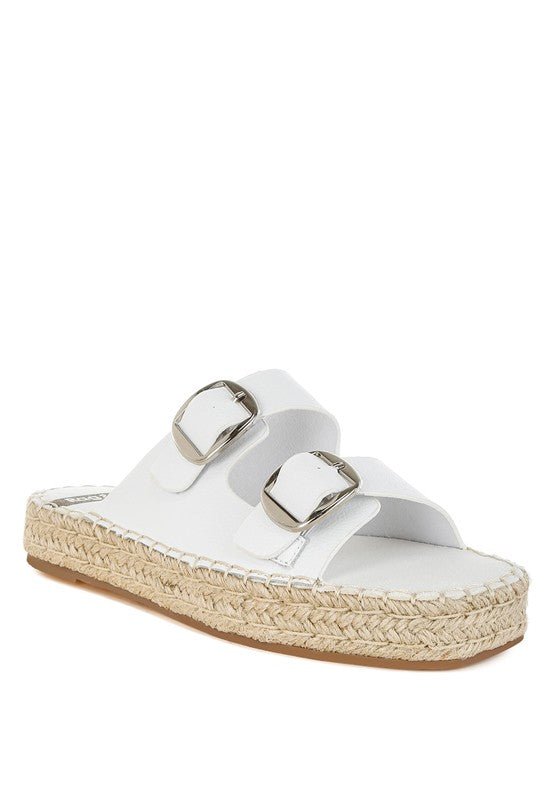 Palala Genuine Soft Leather Square Toe Espadrilles - Blu Lotus Boutique