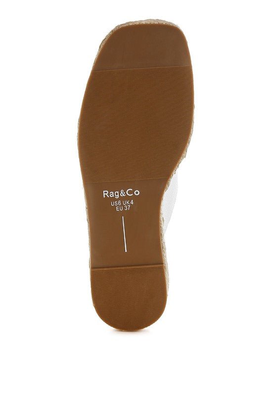 Palala Genuine Soft Leather Square Toe Espadrilles - Blu Lotus Boutique