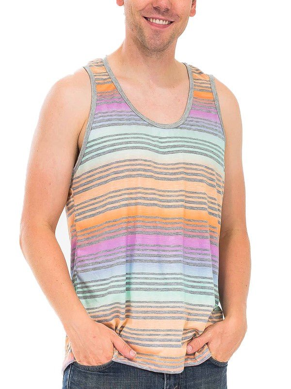 PASTEL STRIPED TANK TOP - Blu Lotus Boutique