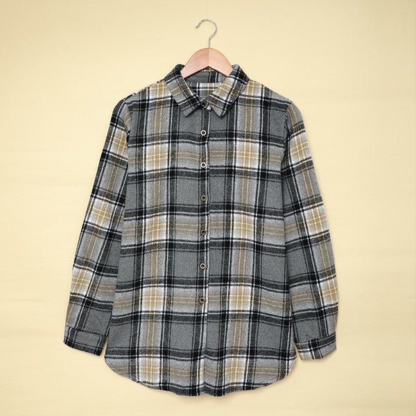 Plaid jacket - Blu Lotus Boutique