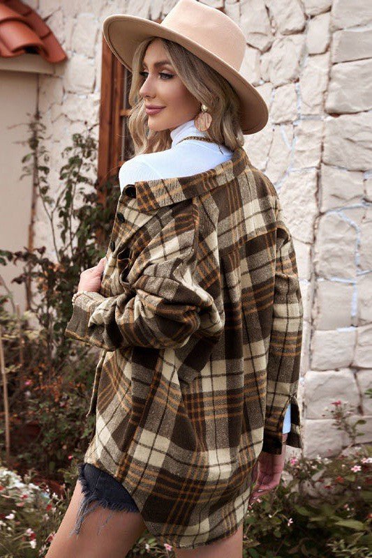 Plaid jacket - Blu Lotus Boutique