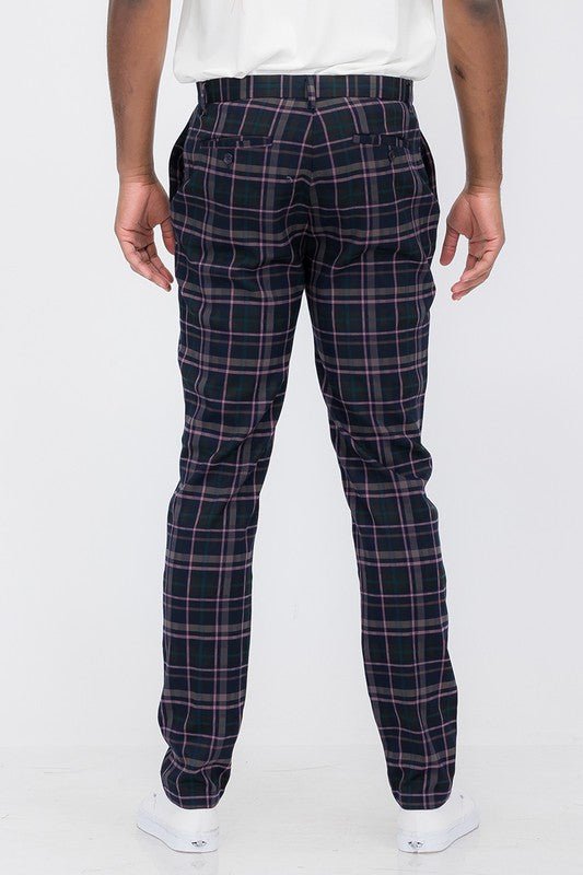 Plaid Trouser Pants - Blu Lotus Boutique