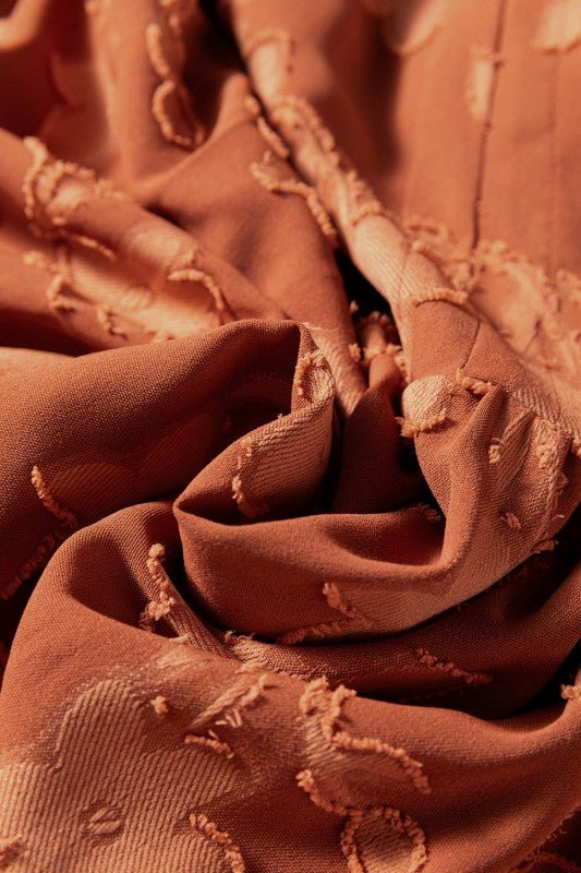 Plus Size Floral Ruffle Hem 3/4 Sleeve Maxi Dress - Blu Lotus Boutique