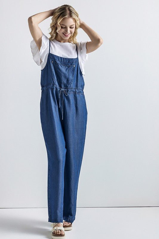 Pocket Adjustable Straps Overall Jumpsuit - Blu Lotus Boutique